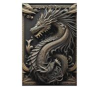 Legendary Golden Dragon Colourful Jigsaw Puzzle for Adults, 1000 PCS | Shared puzzle challenge with screen-free home activity alone or together.