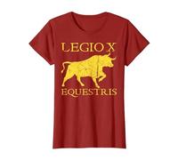 Legendary Legio X Equestris SPQR Ancient Rome T-Shirt, Women, Cranberry Red, X-Large