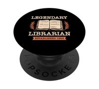 Legendary Librarian Established 1963 Library Book Birthday PopSockets Adhesive PopGrip