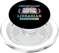 Legendary Librarian Established 2017 Library Book Birthday PopSockets PopGrip for MagSafe