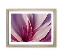 Legendary Modern Flower Art Abstract H1022 Framed Print for Living Room Bedroom Home Office Décor, Wall Art Picture Ready to Hang, Oak A2 Frame (64 x 46 cm)