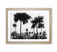 Legendary Palm Trees H1022 Framed Print for Living Room Bedroom Home Office Décor, Wall Art Picture Ready to Hang, Oak A3 Frame (46 x 34 cm)