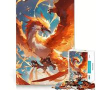 Legendary Phoenix Creature Adults 1000 Piece Jigsaw Puzzle Unwind Game Clear Tone Enjoyable Challenge Unique Gift (38x52cm)