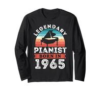 Legendary Pianist Born 1965 60th Birthday Gifts Piano Long Sleeve T-Shirt