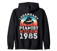 Legendary Pianist born 1985 40th Birthday Gifts Piano Zip Hoodie