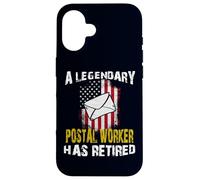 Legendary Postal Worker HaS Retired USA Flag Mail Retirement Case for iPhone 16
