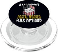 Legendary Postal Worker HaS Retired USA Flag Mail Retirement PopSockets PopGrip for MagSafe