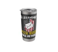 Legendary Postal Worker HaS Retired USA Flag Mail Retirement Stainless Steel Insulated Tumbler