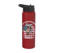 Legendary Roller Derby Player US Flag Roller Derby Stainless Steel Insulated Water Bottle