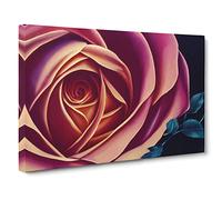 Legendary Rose Flower Canvas Print | Gallery Wrapped 30mm Frame Wall Art | 30x20 inches | Ready to Hang | Contemporary Floral Picture | Living Room Bedroom Lounge Office