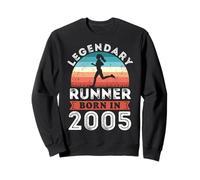 Legendary Runner Girl born 2005 20th Birthday Gifts Running Sweatshirt