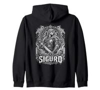 Legendary Sigurd Dragonslayer Norse Viking Warrior Zip Hoodie