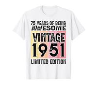 Legendary Since 1951 Limited Edition 75th Birthday T-Shirt