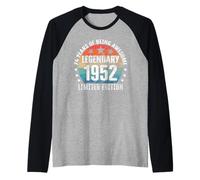 Legendary Since 1952 Limited Edition 74th Birthday Raglan Baseball Tee