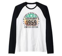 Legendary Since 1959 Limited Edition 67th Birthday Raglan Baseball Tee