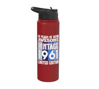 Legendary Since 1961 Limited Edition 65th Birthday Stainless Steel Insulated Water Bottle
