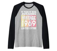 Legendary Since 1969 Limited Edition 57th Birthday Raglan Baseball Tee