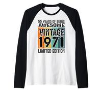 Legendary Since 1971 Limited Edition 55th Birthday Raglan Baseball Tee