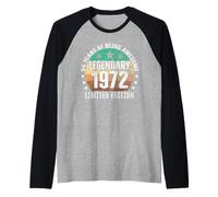 Legendary Since 1972 Limited Edition 54th Birthday Raglan Baseball Tee