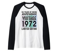 Legendary Since 1972 Limited Edition 54th Birthday Raglan Baseball Tee