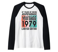 Legendary Since 1979 Limited Edition 47th Birthday Raglan Baseball Tee