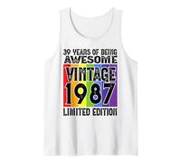 Legendary Since 1987 Limited Edition 39th Birthday Tank Top