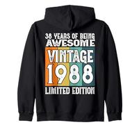 Legendary since 1988 Limited Edition 38th Birthday Zip Hoodie