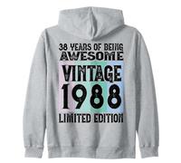 Legendary since 1988 Limited Edition 38th Birthday Zip Hoodie