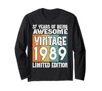 Legendary Since 1989 Limited Edition 37th Birthday Long Sleeve T-Shirt