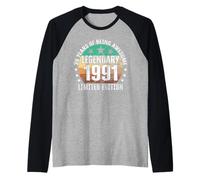 Legendary Since 1991 Limited Edition 35th Birthday Raglan Baseball Tee