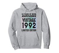 Legendary since 1992 Limited Edition 34th Birthday Pullover Hoodie
