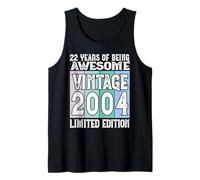 Legendary Since 2004 Limited Edition 22nd Birthday Tank Top