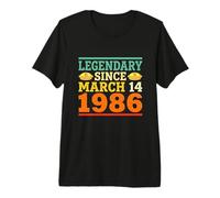 Legendary Since March 14 1986 Pi Day Birthday Math Humor Premium T-Shirt