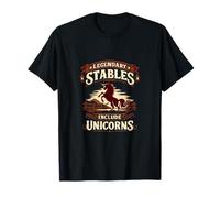 Legendary Stables Include Unicorns Western Ranch Sign T-Shirt