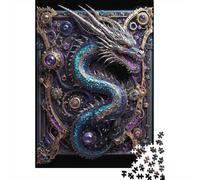 Legendary Steampunk Dragon 1000-Piece Puzzle for Adults, 70x50cm/1000pcs, Easy to Continue on Another Evening; White Cardboard for Simple Sorting
