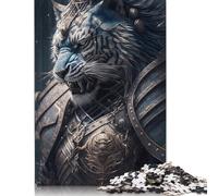 Legendary Tiger Warrior Jigsaw Puzzles Puzzles for Adults Kids. 1000 Piece Whimsical Challenge Toy Educational Game Home Decoration for Adults& Kids Age 14 Years Up 1000pcs (38x26cm)