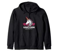 Legendary Unicorn Security Team Retro Design Zip Hoodie