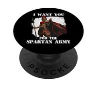Legendary warriors of Sparta, King Leonidas I of Sparta PopSockets Adhesive PopGrip