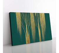 Legendary Weeping Willow Trees Abstract Canvas Wall Art Print Ready to Hang, Framed Picture for Living Room Bedroom Home Office Décor, 60x40 cm (24x16 Inch)