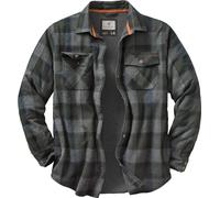 Legendary Whitetails Archer Flannel Thermal Lined Shirt Jacket for Men, Quilted Insulated Plaid Work Outerwear Coat, Balsam Shadow Plaid, Medium