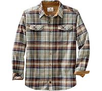 Legendary Whitetails Men's Big & Tall Legendary Flannel Shirt, Sequoia Sky Plaid, X-Large Tall