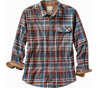 Legendary Whitetails Men's Buck Buck Camp Flannel Shirt, Long Sleeve Plaid Button Down Casual Shirt for Men, with Corduroy Cuffs, Fall & Winter Clothing, Barnwood Slate Plaid, XX-Large Tall
