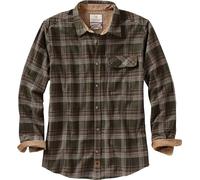 Legendary Whitetails Mens Buck Camp Flannel Button Down Shirt, Forest Plaid, XXL Tall EU