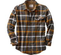 Legendary Whitetails Mens Buck Camp Flannel Button Down Shirt, Platinum Plaid, 4XL Tall EU