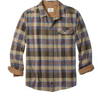 Legendary Whitetails Men's Buck Camp Flannel, Long Sleeve Plaid Button Down Casual Shirt, Corduroy Cuffs, Little Rock Plaid, 3XL Big