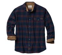Legendary Whitetails Men's Buck Camp Flannel, Long Sleeve Plaid Button Down Casual Shirt, Corduroy Cuffs, American Treasure Plaid, Large