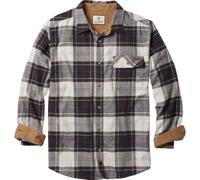 Legendary Whitetails Men's Buck Camp Flannel, Long Sleeve Plaid Button Down Casual Shirt, Corduroy Cuffs, Huntsman Charcoal Plaid, XXL