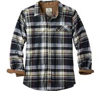 Legendary Whitetails Men's Buck Camp Flannel Shirt Button, Midnight Water Plaid, XL