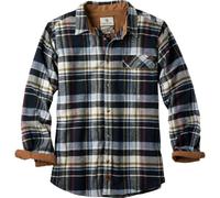 Legendary Whitetails Men's Buck Camp Flannel Shirt Button, Midnight Water Plaid, XXXL Tall