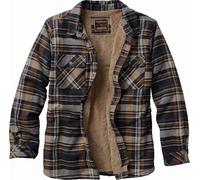 Legendary Whitetails Men's Buck Commander Deerfield Flannel Berber Lined Shirt Jacket, Midnight Storm Plaid, Medium